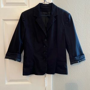 Black blazer short length silky lining size m